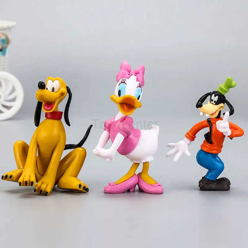 Disney Goofy Pluto Mickey Minnie Donald duck Daisy cute cartoon doll model decorative ornaments anime figures childrens plastic toys H251127