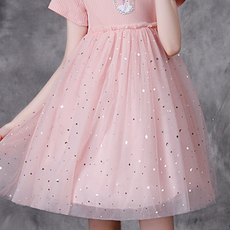 DISNEY Toddler designer clothes baby girl Elsa princess dress baby designer summer Frozen Elsa cotton children's party dress one-piece dress