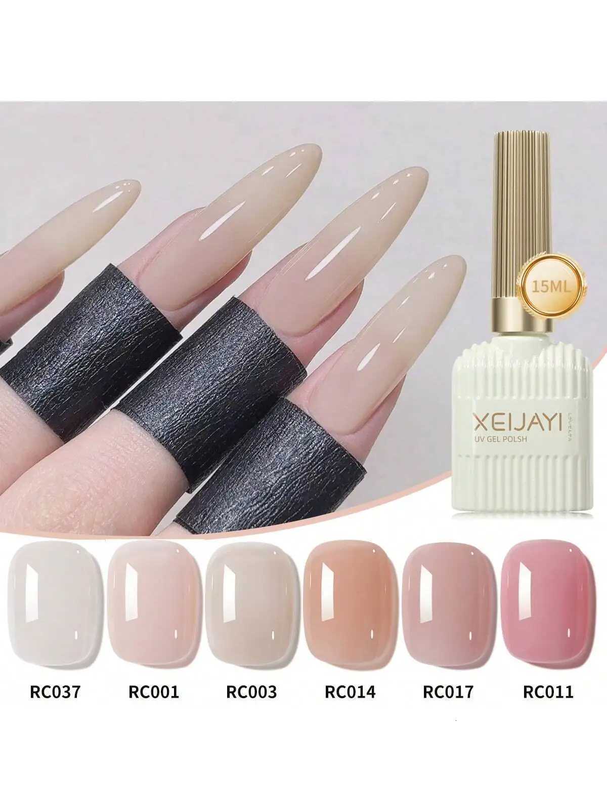 6Pcs 15ML Ice Pink Gel Nail Polish Set Summer Popular Color Gel Varnish Nail Kit Soak Off UV/LED Gel Polish For Home SalonT251127