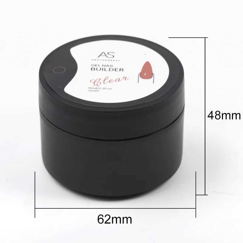 AS 50ml Hard Jelly Nail Extension Gel Nail Builder Art French Nail Gum White Clear Natural Color Soak Off UV Construction GelT251127