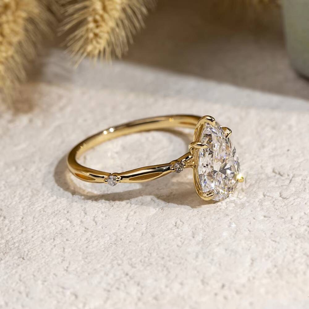 Valentines Day Gift Custom Jewelry Factory Price 2ct Lab Grown Diamond Engagement Ring for Women