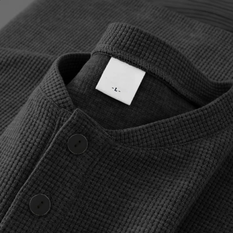 Summer mens waffle casual T-shirt knitted short sleeved shirt basic solid color lightweight T-shirt breathable streetwear 250427