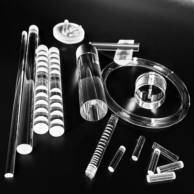 Professional Custom Fused Silica High Transmittance Quartz Rods Quartz Stirring Rods for Laboratories