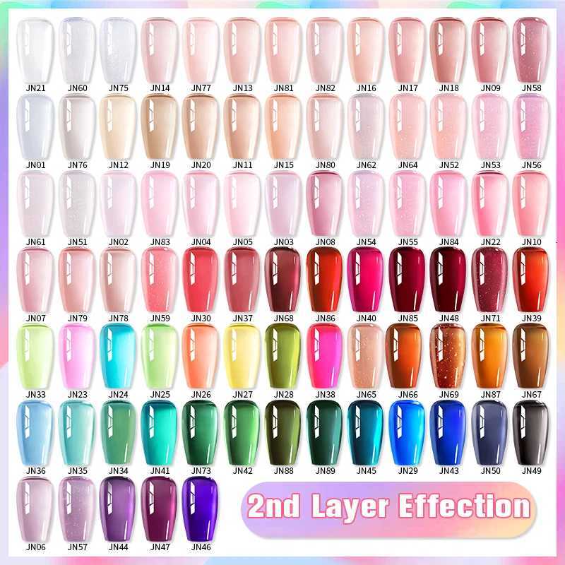 BORN PRETTY Jelly Nude Gel Nail Polish 10ml Light Pink Peach Translucent Color UV Light Cure Gel Varnish Nail Art DIY at HomeT251127