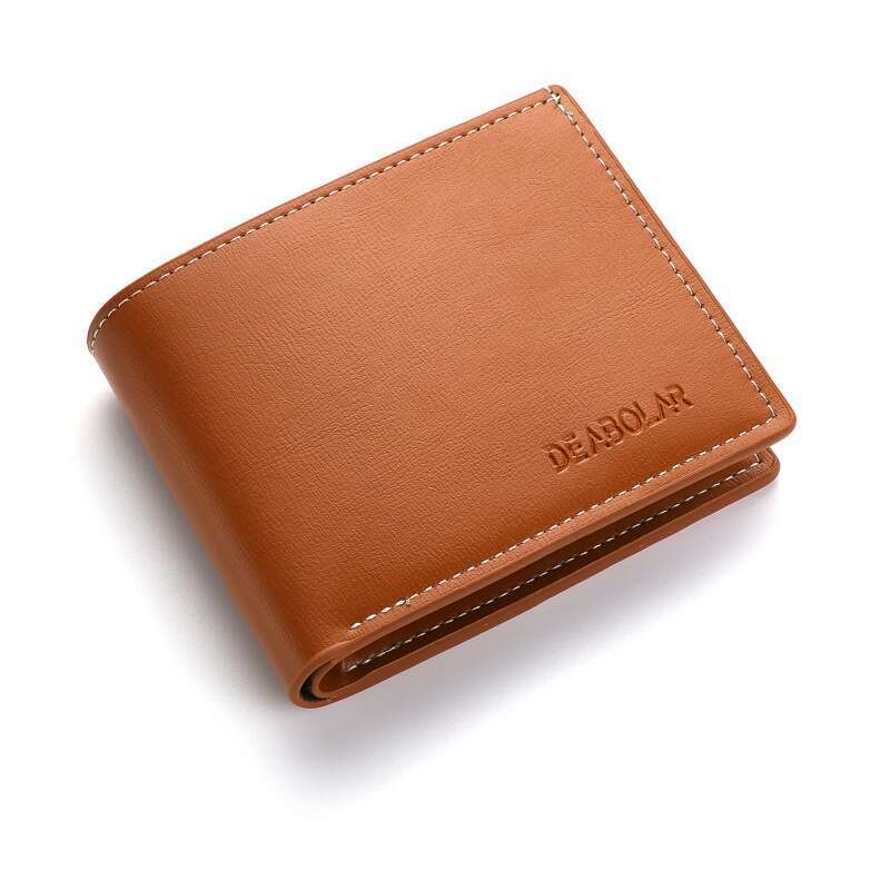 Hot selling new man wallet casual two fold short horizontal men's leather jacket