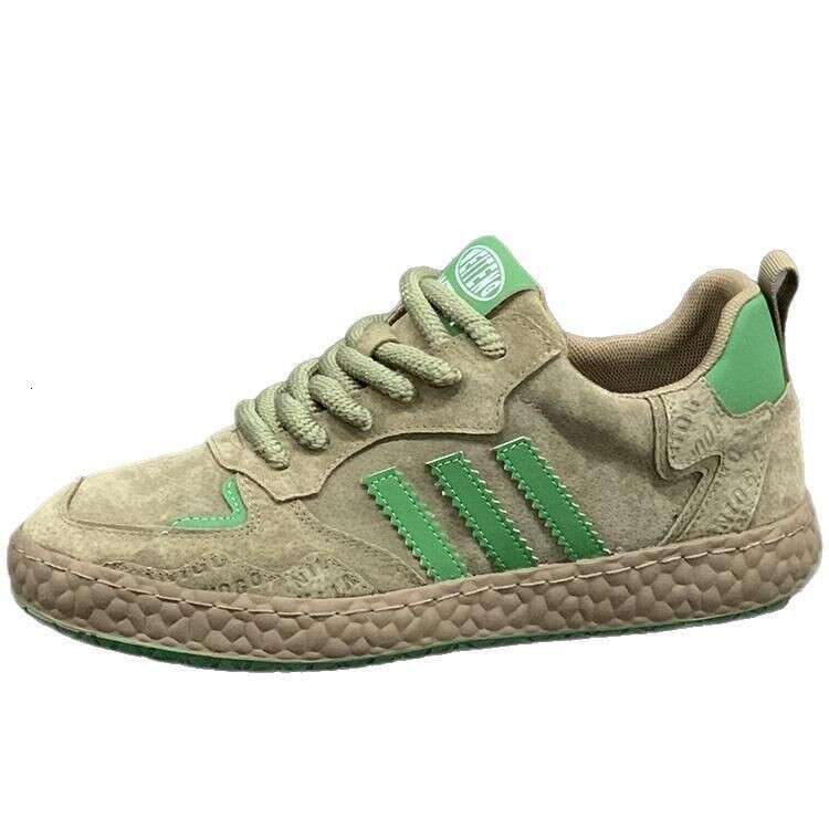 Autumn 2024 New Style Suede Genuine Leather Casual Versatile Trendy Soft Sole Three-Stripe Sneakers Men's Driving Shoes dh1102981777