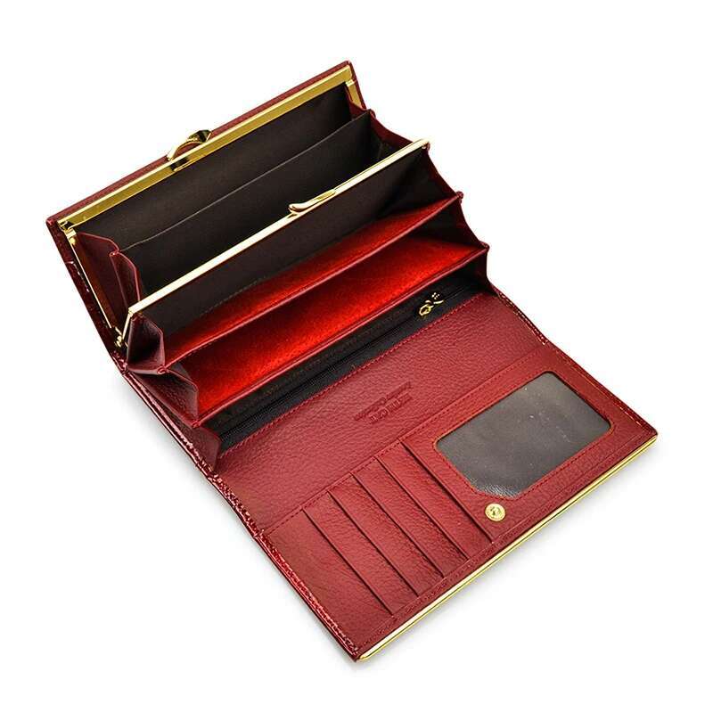 Designer Women Wallet Ladies Genuine Leather Purses 2022 Fashion Female Clutch Bags Longwallets Woman Money Bag