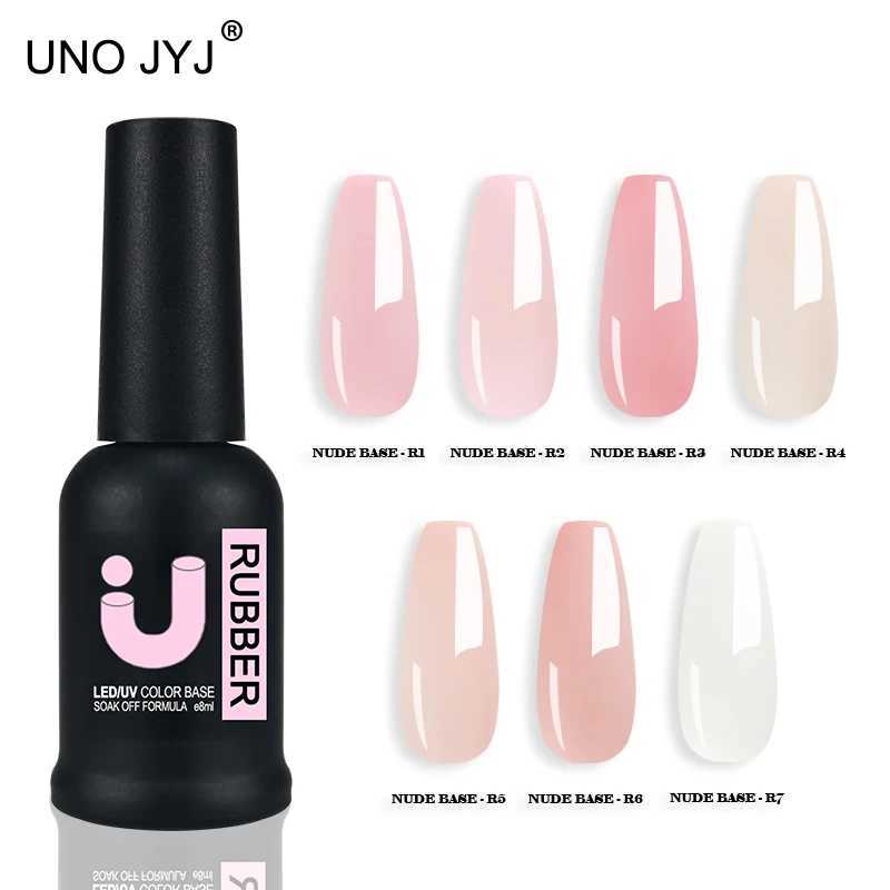 UNO JYJ Nude Rubber Base Gel Polish Semi-permanent Nail Polish UV Varnish Manicure Natural Nail Base Coat 7 Colors Basis GellacT251127