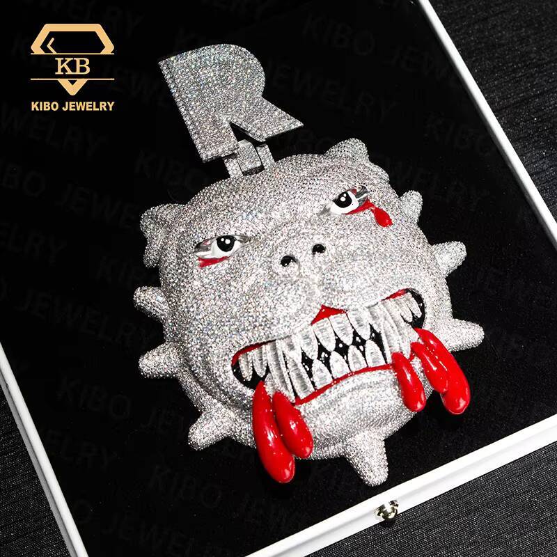 3D Custom Hip Hop Jewelry Iced Out Moissanite VVS S925 Silver Custom Necklace Pendant