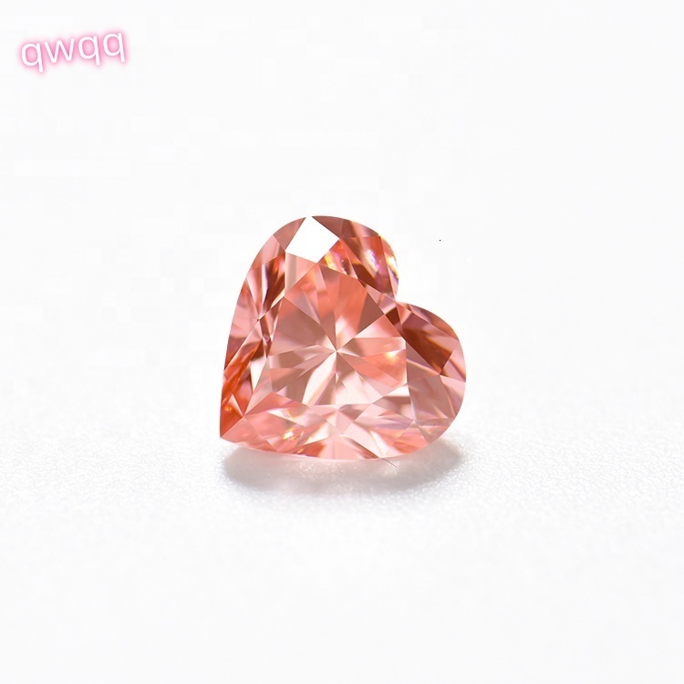 New Product IGI Certificate Heart Brilliant Cut Fancy Intensive Pink Lab Growth Diamond CVD