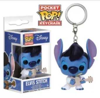 Disney FUNKO POP ELVIS STITCH IN BATHTUB Summer STITCH 626 Keychain Toy TIKI STITCH LILO Vinyl Figure Pocket Pop Keyring Toys H251127