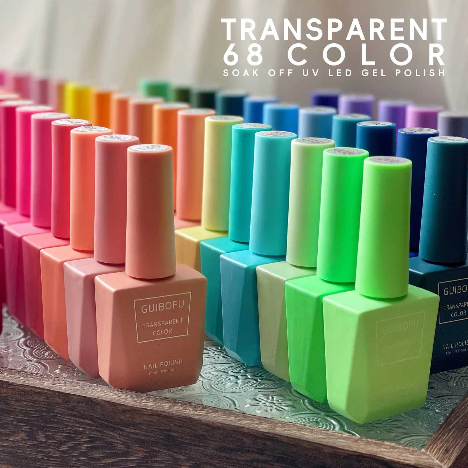 1pc 15ml Milky Jelly Nude Gel Nail Polish Transparent Colors Sheer White Pink Gel Nail Kit For Salon 68 ColorT251127