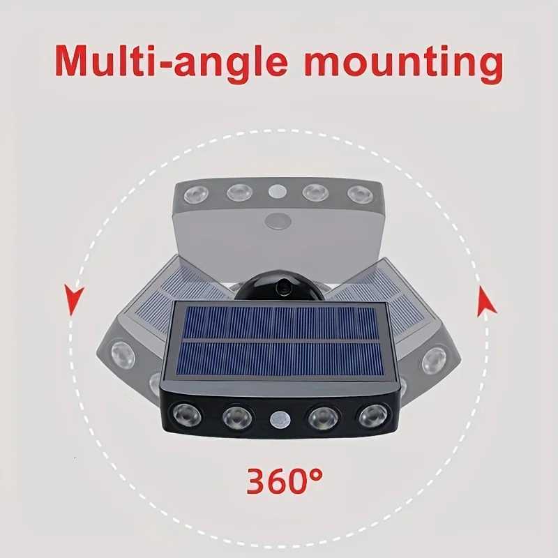 4 LED Powerful Solar Security Lights Outdoor Decor Sensor Motion 3 Modes Street Waterproof Lamp Wall Night Work Light for GardenM251127