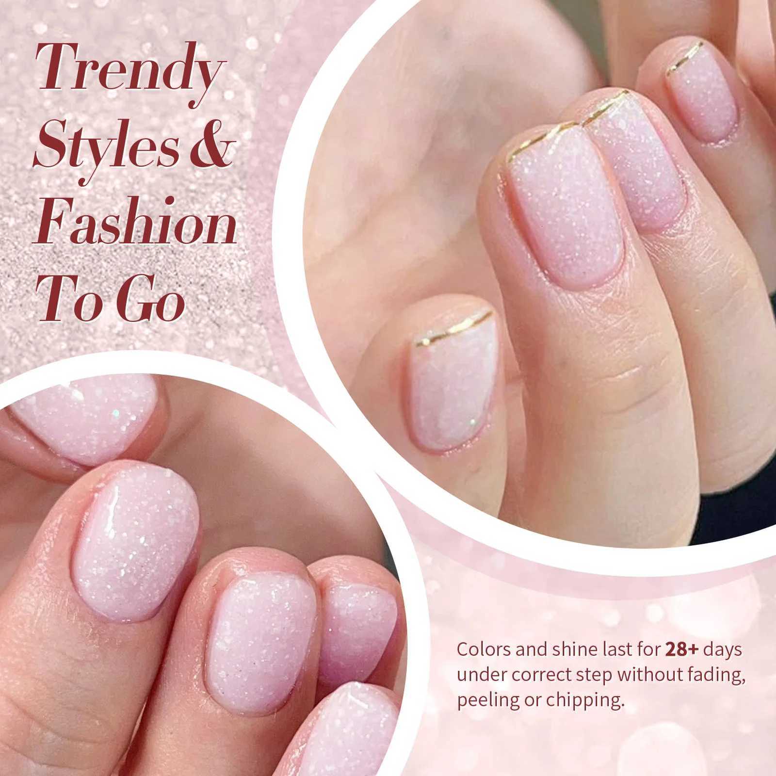 BORN PRETTY 10ml Snow Glitter Gel Nail Polish Pink Milky White Jelly Sequins Semi Permanent Nails Art Design Varnish ManicureT251127