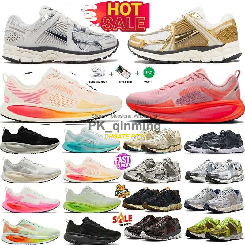2026 Top Vomero 5 18 Metallic Gold Running Men Women Shoes Photon Dust pink Brown Yellow Ochre Anthracite Triple Black Trainer Grey Silver White Zoom Sneakers