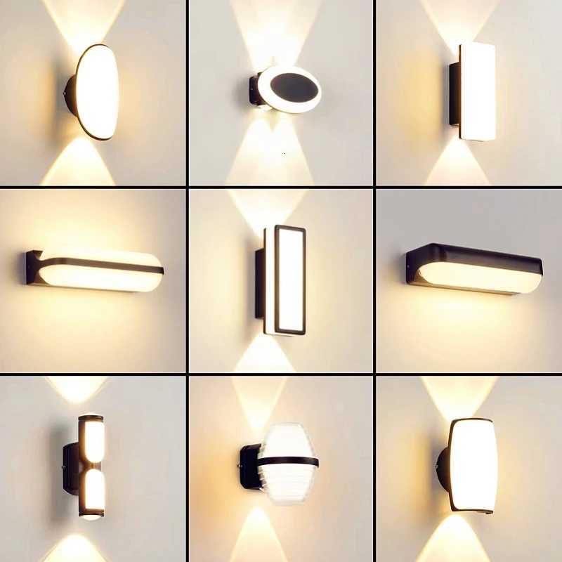 Outdoor LED Porch Wall Lamp IP65 Waterproof Wall Mounted Sconce Garden Courtyard Home Exterior Wall Lighting Fxiture AC110/220VM251127