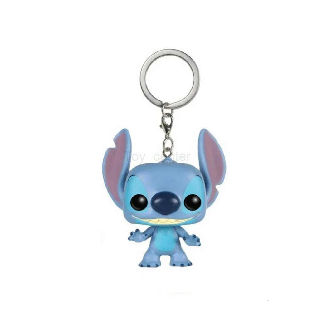 Disney New Anime Keychain Cartoon Mickey Mouse Minnie Lilo Stitch Cute Doll Keyring Ornament Key Chain Car Pendant Kids Gift H251127