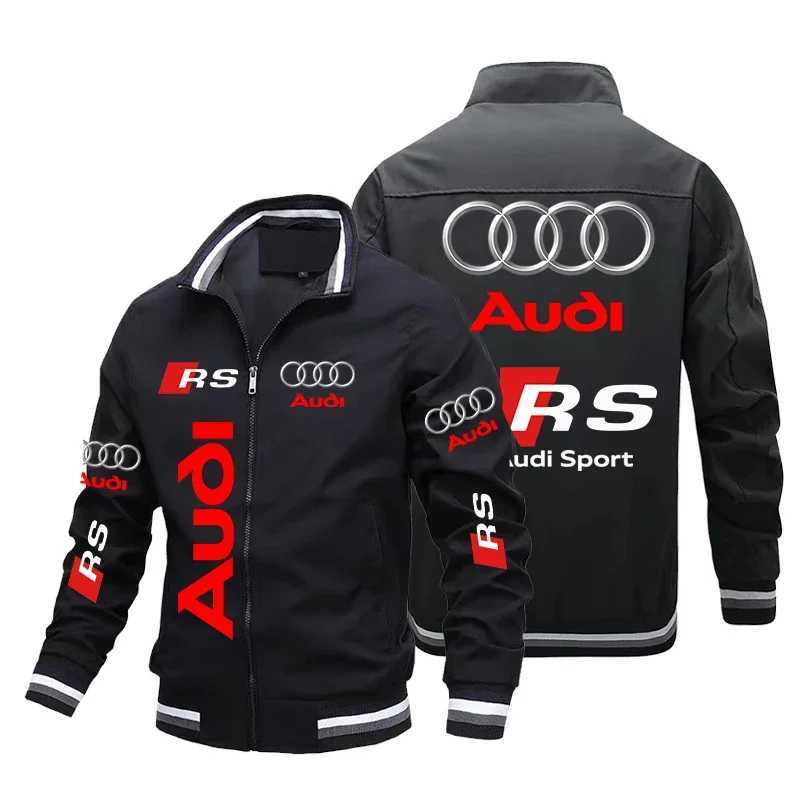 Jackets For Men Audi and RS Print Motorcycle Jacket Windbreaker Men Racing Biker Jacket Audi Jacket Men Clothing Coat S-5XL T251127