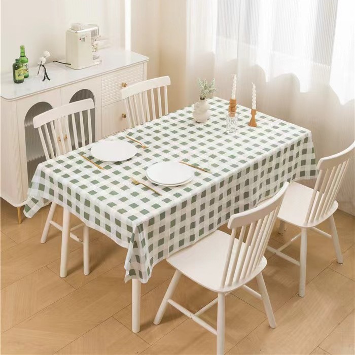 XX0371 Factory direct sale waterproof and oil-proof wash-free high-grade dirty picnic home modern style PEVA anti-scalding plaid tablecloth