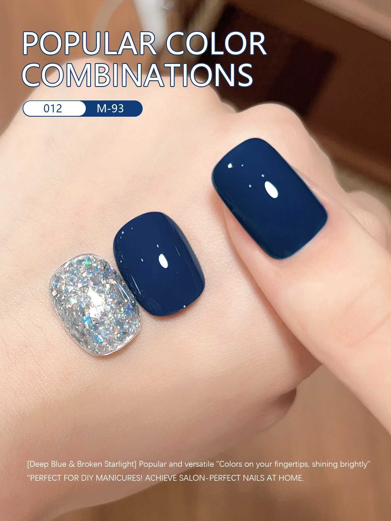 XEIJAYI 2Pcs 15ml Blue Gel Nail Polish Set Semi Permanent UV Gel Polish Kits All For Manicure Kit Soak Off UV LED Vernis NailT251127