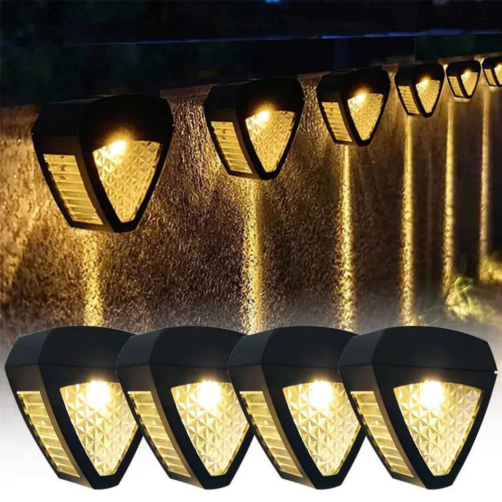 LED Solar Light Outdoor Waterproof Wall Lamp Garden Washing Wall Lighting Solar Power Fence Terrace Staircase Solar Sconce LampM251127