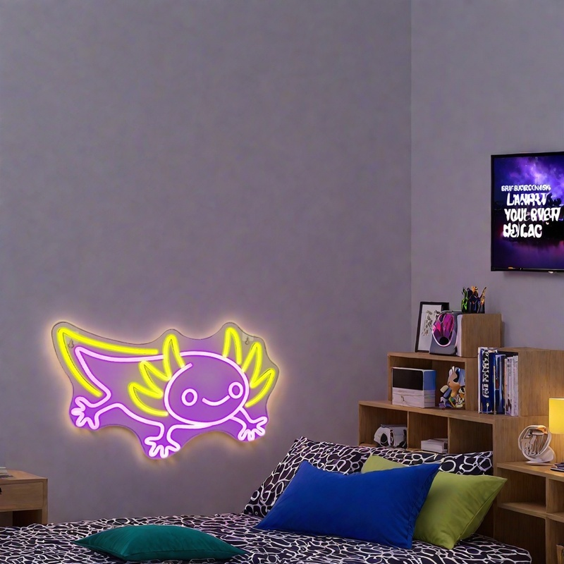 Neon Sign,Anime Neon Sign,Man Cave Decor for Men,Neon Light for Wall,Anime Kawaii Led Decor,USB Powered Led for Home Wall Decor,Boys Room