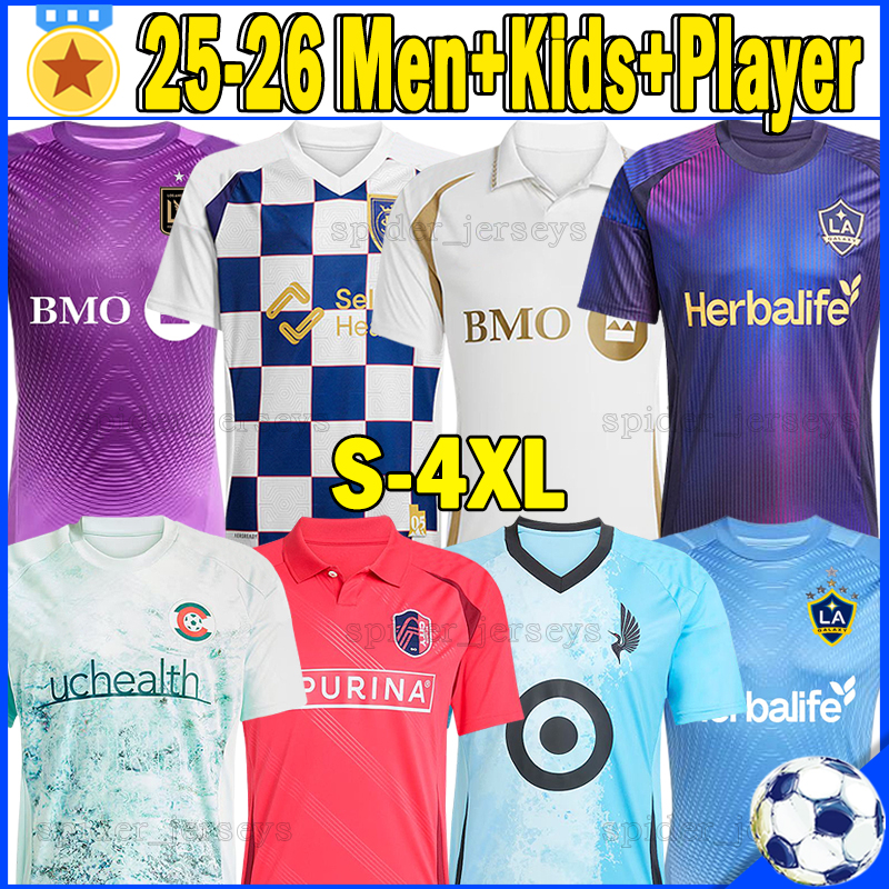 XXXL 4XL 2025 2026 LA Galaxy Colorado Rapids Soccer Jerseys St. LouisS City Minnesotaes Real Salt Lake 25 26 LOWEN BASSETT GABRIELPEC GIROUD Football Shirts Kids Kits