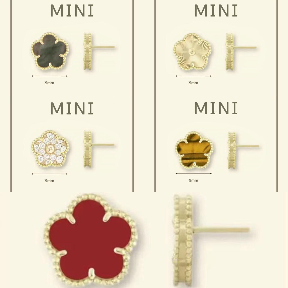 earrings designer jewelry woman designer Emerald designer jewelry earrings Classic Wedding Mini pearl earrings Copper 18K Gold Plated earrings clover earrings