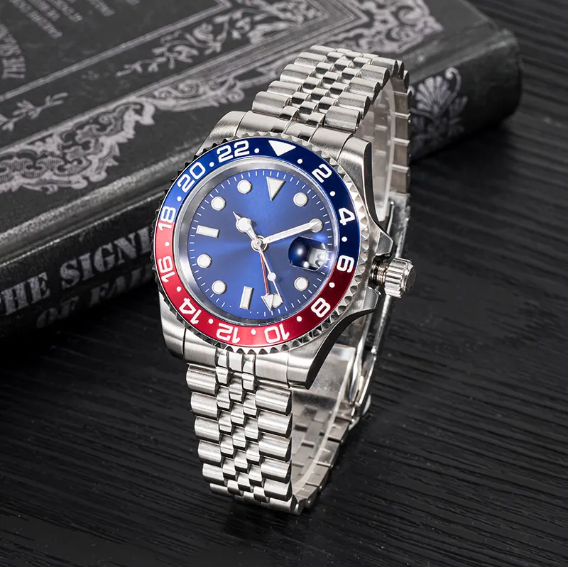 Luxury new mens automatic mechanical ceramics watches 41mm full stainless steel sapphire luminous watch