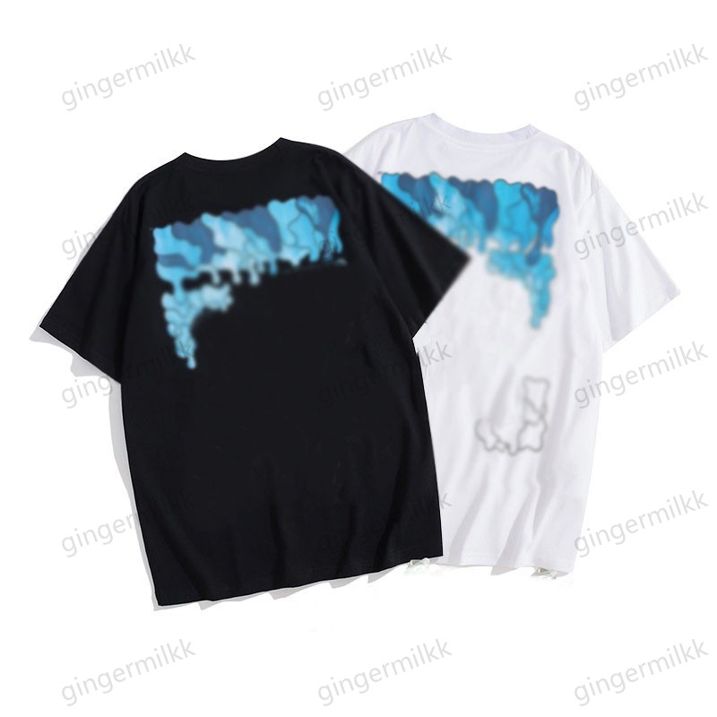 mens t shirt designer t shirts 100%cotton summer new splashed ink printed short sleeved unisex T-shirt