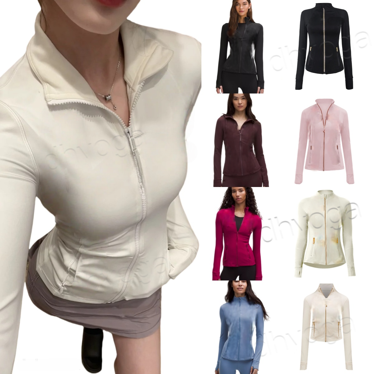 TOP Quality Women's Yoga Jacket define Sexy activewear women long sleeve Gold zipper fitness Breathable quick drying jackets sweatshirt