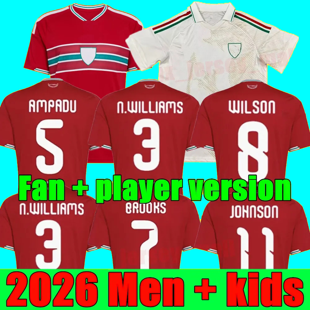 2026 World Cup Wales soccer jerseys JAMES BALE Men Home Away goalkeeper Training fans player Welsh football shirts JOHNSON N.WILLIAMS RODON T.ROBERTS MOORE THOMAS