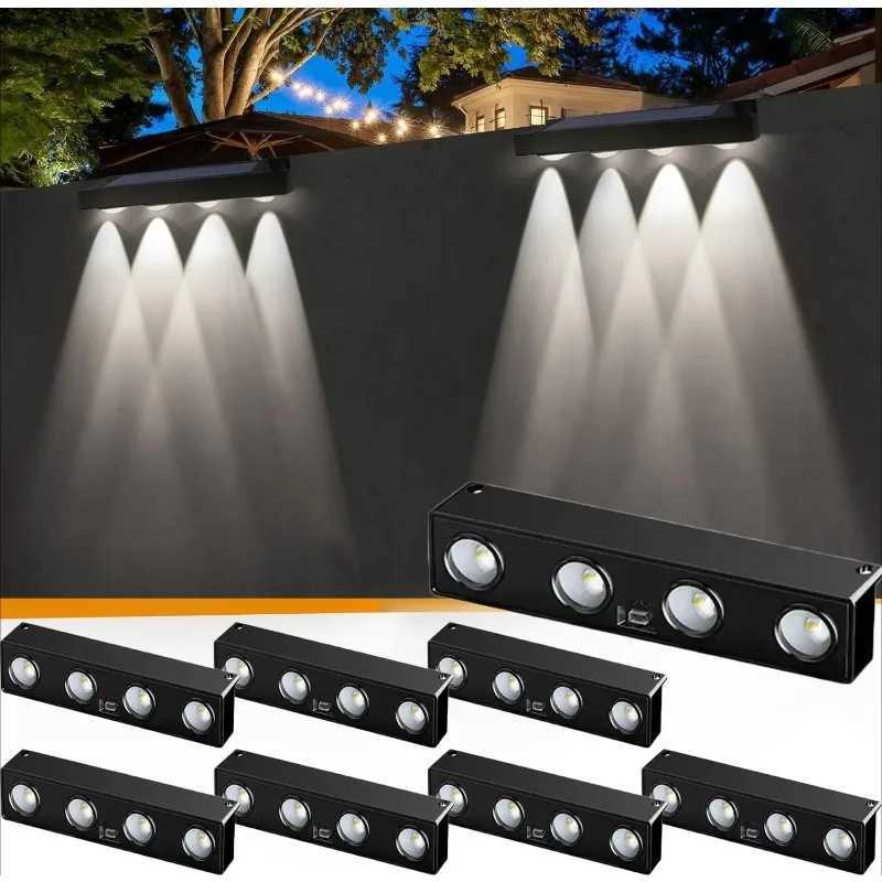 1/2/4/8Pcs Outdoor LED Solar Wall Sign Light Garden Landscape Light 4/8 LED Waterproof Bright Solar Address Lights Yard StreetM251127