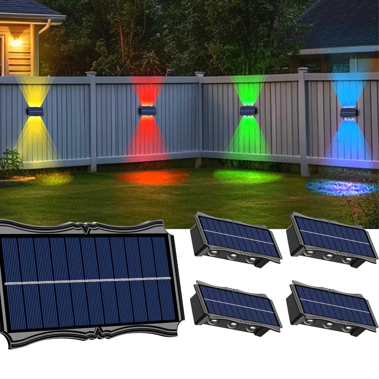 Solar Wall Lamp Outdoor Warm Light Waterproof Up And Down Luminous Lighting Balcony Yard Garden Decoration Lights Exterior WallM251127