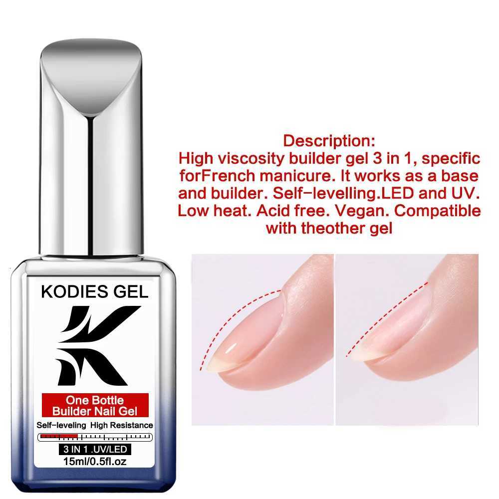 KODIES GEL 3 IN 1 Builder Nail Gel Polish No Pain Nude Self Leveling Thick Construction Hard Gel for Extension Manicure Nail ArtT251127