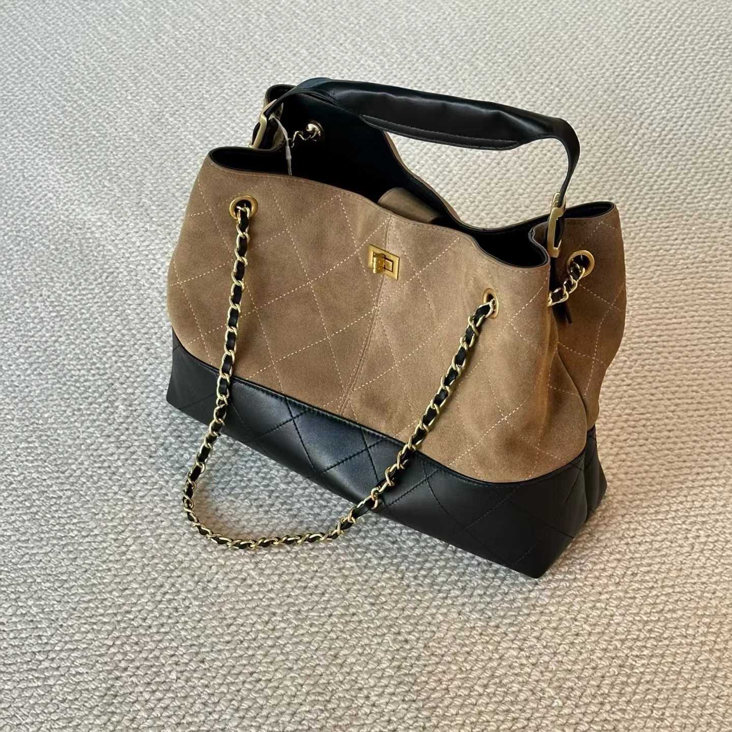 Mendy Suede Genuine Leather Luxury Designer Tote Bag Handbag Women High End Bag Shoulder Large Womens Bag Chain Underarm 2025 K251127