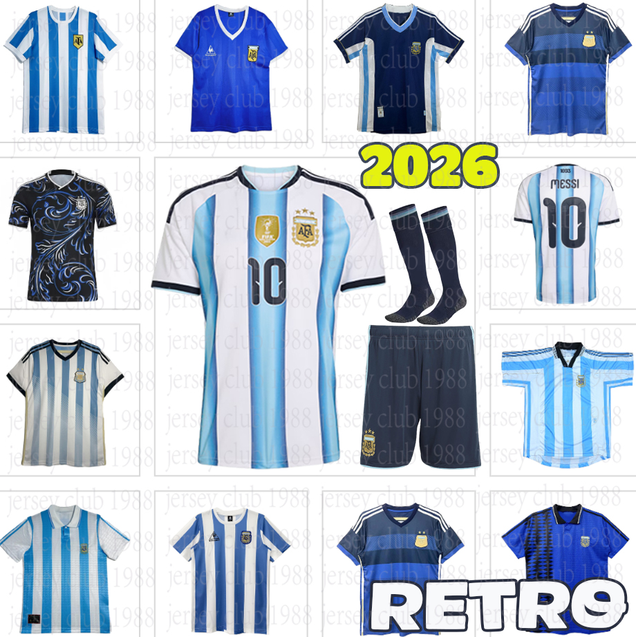 25 26 Argentinas soccer Jerseys MESSIS GARNACHO DE PAUL National Team MARTINEZ Maradona kids kits retro Football Shirt SUAREZ Miamis FC Argentinas Jersey 25 26