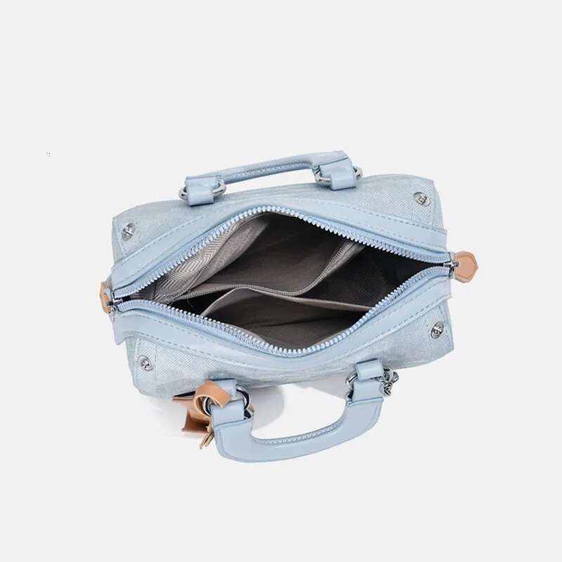 Fashionable Retro Design Denim Blue Pillow Women's Hot Selling Item Trendy Crossbody Student Commuting Bag