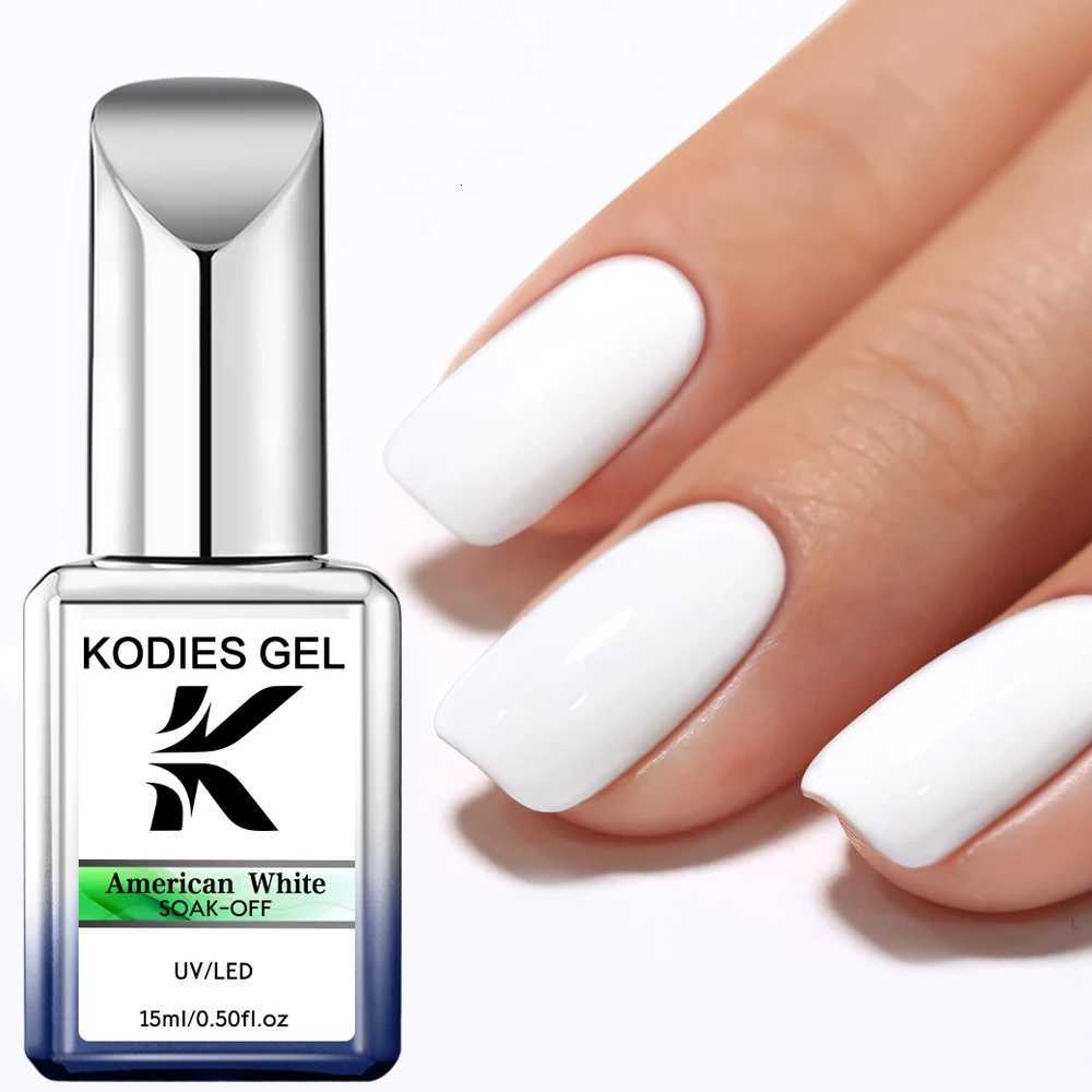 KODIES GEL American White Gel Nail Polish French Manicure Gel Polish Extra White 15ML Semi Permanent UV/LED Nails Art LacquerT251127