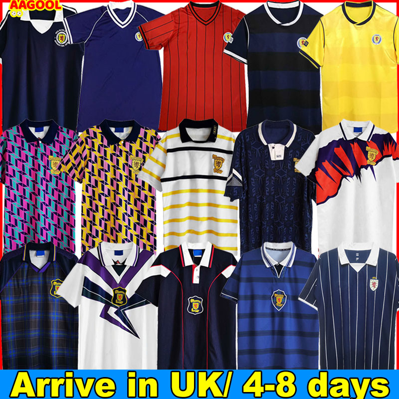 Scotland Retro Soccer Jersey Vintage football kit shirt 1978 1982 1986 1990 World Cup 1991 1992 1993 1994 1996 1998 2000 2002 Collection STRACHAN 150TH kits Uniforms