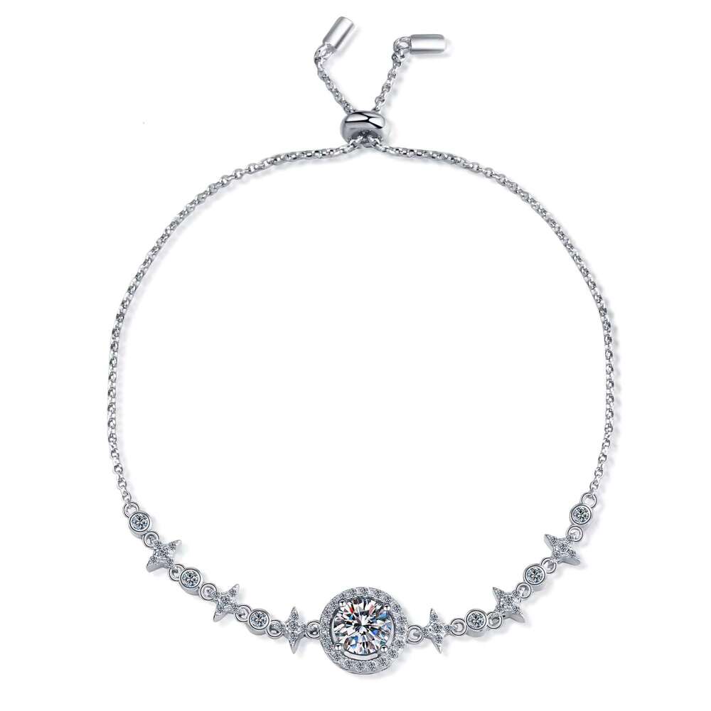 DHcollections PYQ 1ct Adjustable Fashion Elegant Genuine 0.1ct Pound Anniversary Silica Bracelet