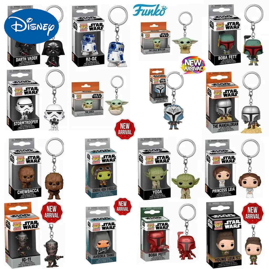 Disney FUNKO POP Star Wars Hera Syndulla AHSOKA BO-KATAN Leiya IG-11 Chubacca R2-D2 Darth Vader Stromtrooper Pocket Pop Keychain Toys H2511271