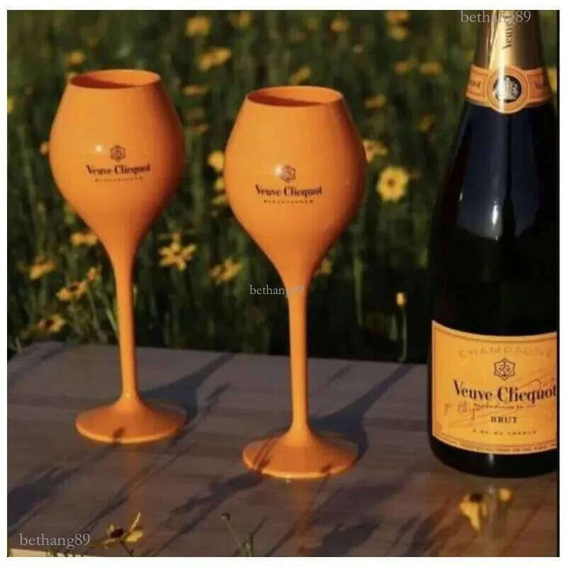 Wine Glasses 6Pcs Veuve Yellow Label Polycarbonate Clicquot Champagne Flutes Coupes Wisky Cups6361734 Drop Delivery Home Dhokp