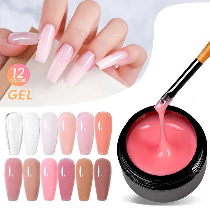 AS 50ml Hard Jelly Nail Extension Gel Nail Builder Art French Nail Gum White Clear Natural Color Soak Off UV Construction GelT251127