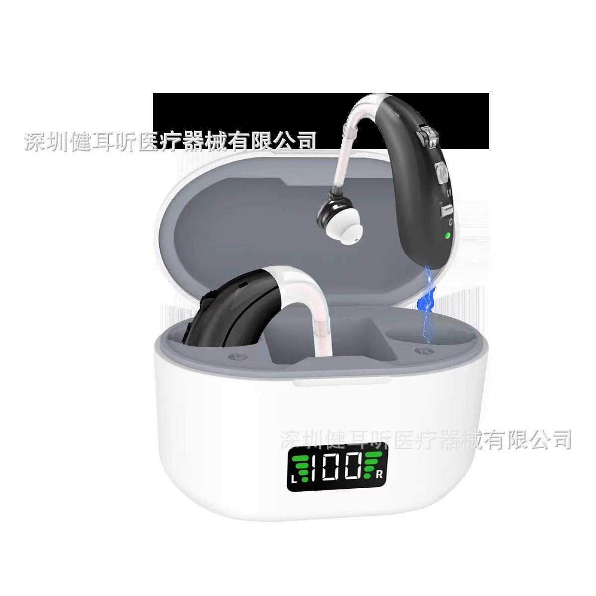 Bluetooth Hearing Aids for Seniors Rechargeable with Noise Cancelg APP Control Self-Fitting Wireless Music Stream Hand-free