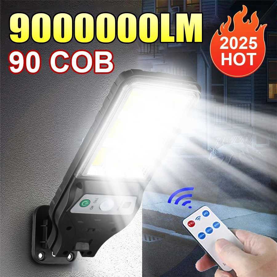 9000000LM Outdoor Solar Lamp Wall Light with Motion Sensor Solar Energy Garden Street Lights Waterproof Outdoor Solar LightsM251127