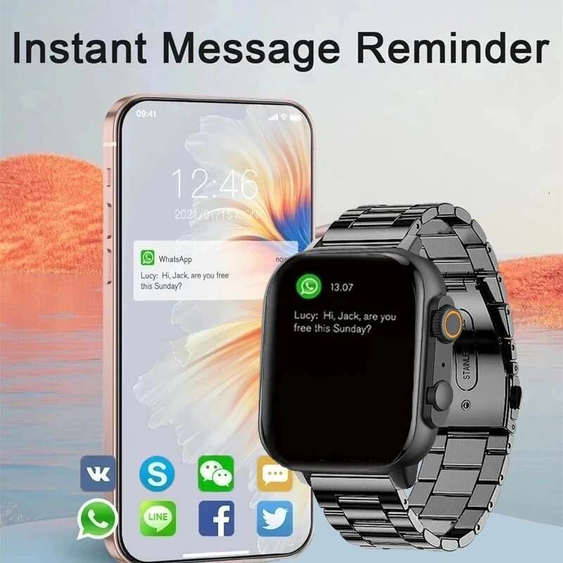 New 2 49mm Ultra 9 Series NFC Smart BT Call Waterproof Health Monitor Watches Men PK Hello Watch 3/HK8 por max/HK9