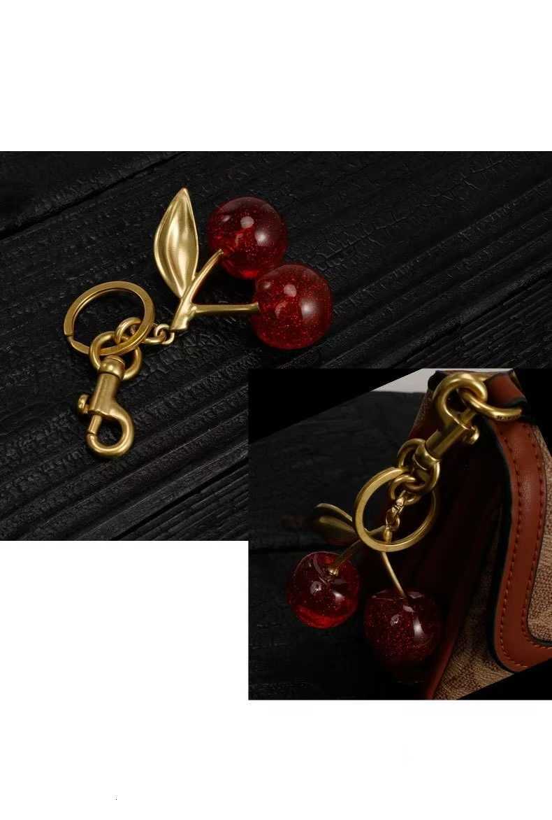 Cute Cherry Keychain for Bags Purse Charm Adorable Cherry Fruit Fashion Key Ring Vibrant Red Cherry Keychain Gift for GirlsT251127