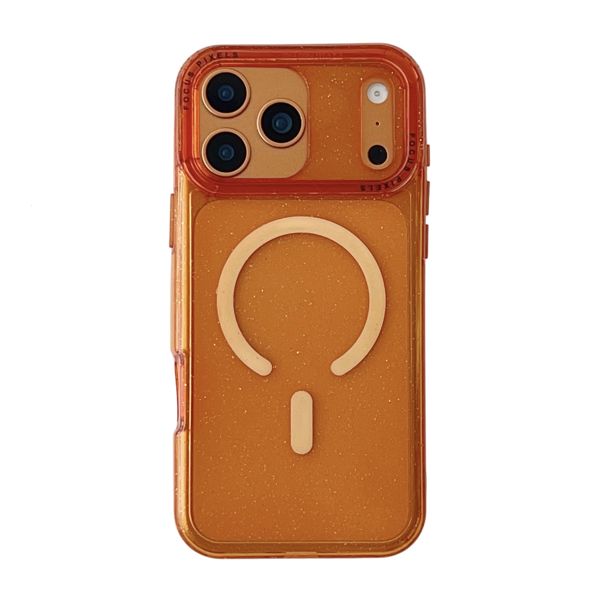 Glitter Single Color Frame Magnetic Phone Case iPhone 17 Pro Max Compatible with Apple 16 Pro Transparent Protective Case