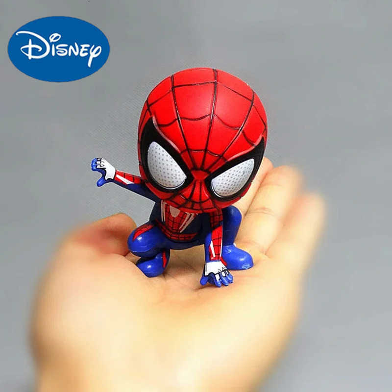 Disney Marvel Avengers Spider Man Cute Action Figure Posture Anime Decoration Collection Figurine Toy Model Ornaments Children Gift H251127